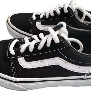 Vans Kids Classic Black and White Sneakers